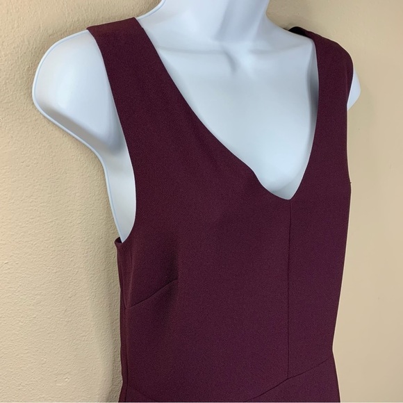 NEW Banana Republic Purple Eggplant Cocktail Dress Event Party Size 4 Stretch - Picture 4 of 9